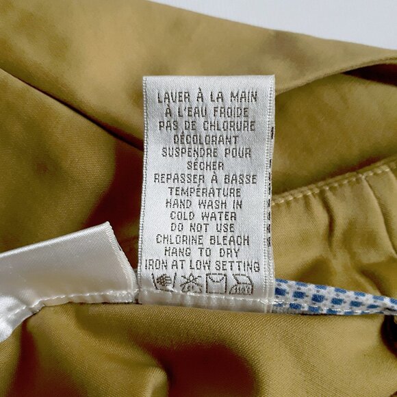 KENAR Pencil Skirt with Pokets and Back Slit in Ocre Yellow - Picture 13 of 16